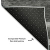 Piper Looms Mayfield Geometric AMF1142 Black Machine Washable Area Rug Backing Image