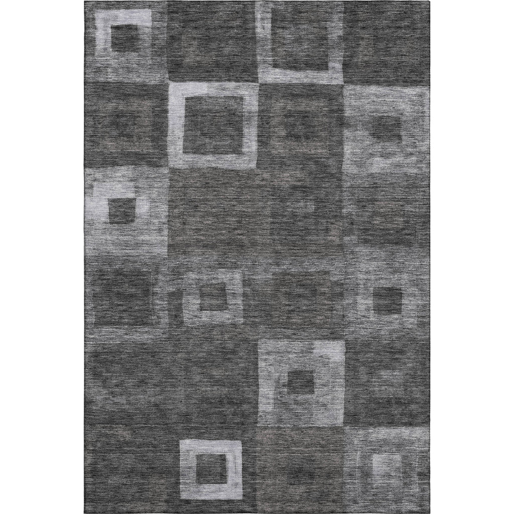 Piper Looms Mayfield Geometric AMF1142 Black Machine Washable Area Rug main image