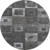 Piper Looms Mayfield Geometric AMF1142 Black Machine Washable Area Rug Round Main Image
