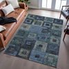 Piper Looms Mayfield Geometric AMF1142 Blue Machine Washable Area Rug Lifestyle Image Feature