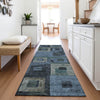 Piper Looms Mayfield Geometric AMF1142 Blue Machine Washable Area Rug Runner Lifestyle Image Feature