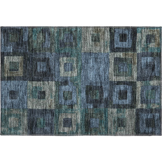 Piper Looms Mayfield Geometric AMF1142 Blue Machine Washable Area Rug Scatter Main Image