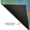 Piper Looms Mayfield Geometric AMF1142 Denim Machine Washable Area Rug Backing Image
