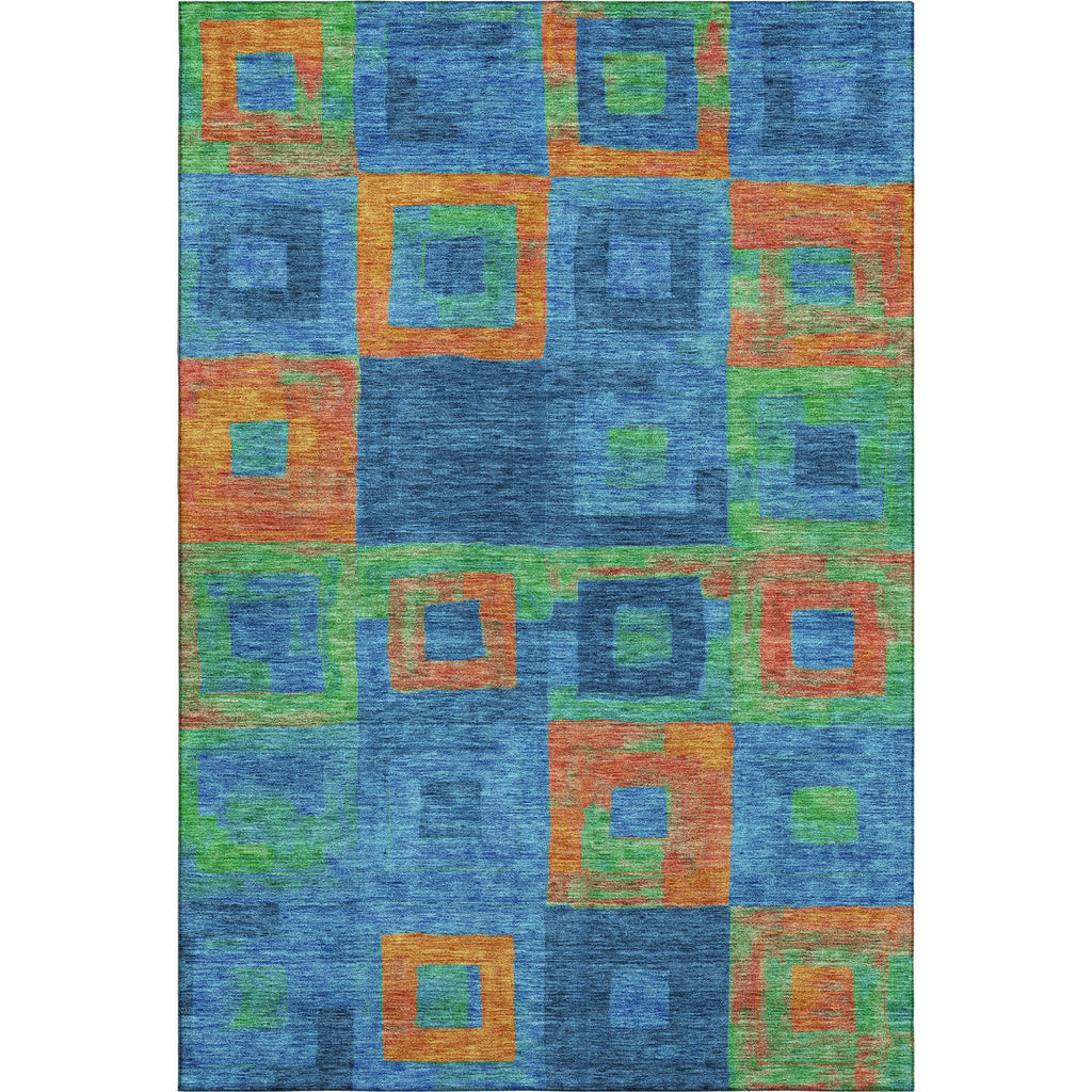 Piper Looms Mayfield Geometric AMF1142 Denim Machine Washable Area Rug main image