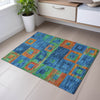 Piper Looms Mayfield Geometric AMF1142 Denim Machine Washable Area Rug Scatter Lifestyle Image Feature