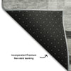 Piper Looms Mayfield Geometric AMF1142 Gray Machine Washable Area Rug Backing Image