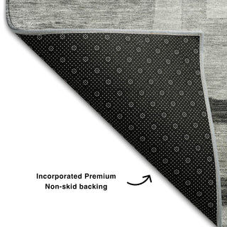 Piper Looms Mayfield Geometric AMF1142 Gray Machine Washable Area Rug Backing Image