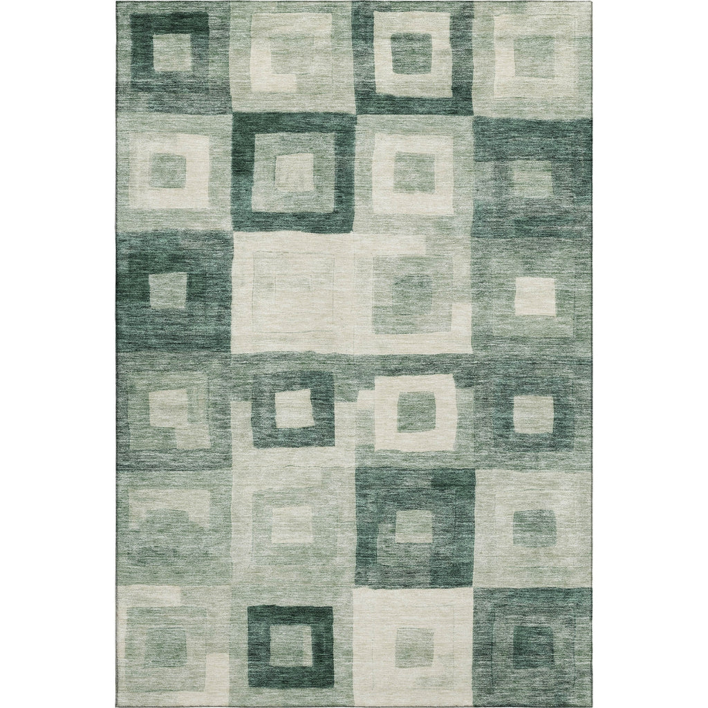 Piper Looms Mayfield Geometric AMF1142 Green Machine Washable Area Rug main image