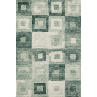 Piper Looms Mayfield Geometric AMF1142 Green Machine Washable Area Rug main image