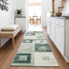 Piper Looms Mayfield Geometric AMF1142 Green Machine Washable Area Rug Runner Lifestyle Image Feature