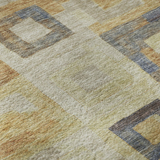 Piper Looms Mayfield Geometric AMF1142 Linen Machine Washable Area Rug Swatch Image