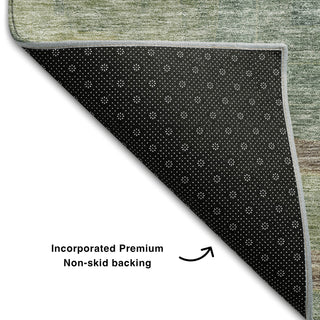 Piper Looms Mayfield Geometric AMF1142 Sage Machine Washable Area Rug Backing Image