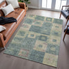 Piper Looms Mayfield Geometric AMF1142 Sage Machine Washable Area Rug Lifestyle Image Feature