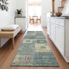 Piper Looms Mayfield Geometric AMF1142 Sage Machine Washable Area Rug Runner Lifestyle Image Feature