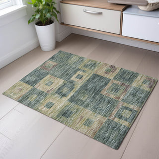 Piper Looms Mayfield Geometric AMF1142 Sage Machine Washable Area Rug Scatter Lifestyle Image Feature