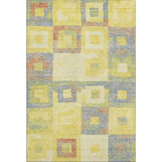 Piper Looms Mayfield Geometric AMF1142 Yellow Machine Washable Area Rug main image
