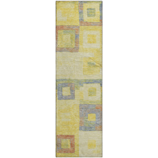 Piper Looms Mayfield Geometric AMF1142 Yellow Machine Washable Area Rug Runner Main Image