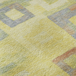 Piper Looms Mayfield Geometric AMF1142 Yellow Machine Washable Area Rug Swatch Image