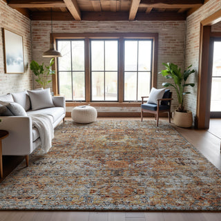 Piper Looms Mayfield Global AMF1143 Coral Machine Washable Area Rug Lifestyle Image Feature