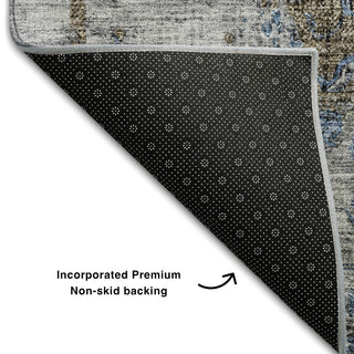 Piper Looms Mayfield Global AMF1144 Blue Machine Washable Area Rug Backing Image