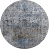 Piper Looms Mayfield Global AMF1144 Blue Machine Washable Area Rug Round Main Image