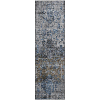 Piper Looms Mayfield Global AMF1144 Blue Machine Washable Area Rug Runner Main Image