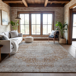 Piper Looms Mayfield Global AMF1144 Copper Machine Washable Area Rug Lifestyle Image Feature