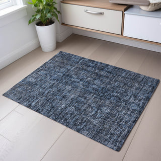 Piper Looms Mayfield Damask AMF1145 Blue Machine Washable Area Rug Scatter Lifestyle Image Feature