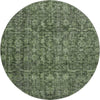 Piper Looms Mayfield Damask AMF1145 Cactus Machine Washable Area Rug Round Main Image