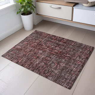 Piper Looms Mayfield Damask AMF1145 Pink Machine Washable Area Rug Scatter Lifestyle Image Feature