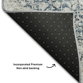 Piper Looms Mayfield Global AMF1146 Blue Machine Washable Area Rug Backing Image