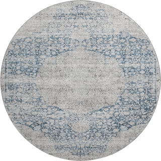 Piper Looms Mayfield Global AMF1146 Blue Machine Washable Area Rug Round Main Image
