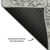Piper Looms Mayfield Global AMF1146 Gray Machine Washable Area Rug Backing Image
