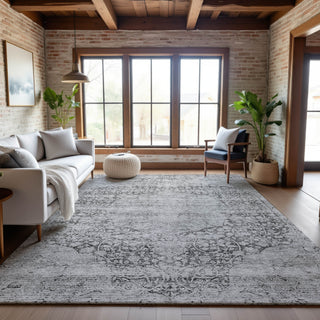 Piper Looms Mayfield Global AMF1146 Gray Machine Washable Area Rug Lifestyle Image Feature
