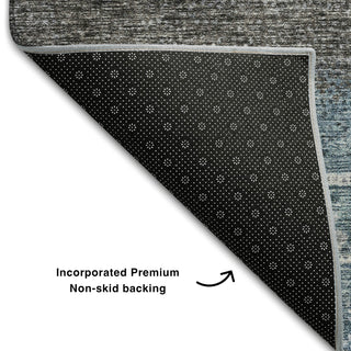 Piper Looms Mayfield Global AMF1147 Blue Machine Washable Area Rug Backing Image