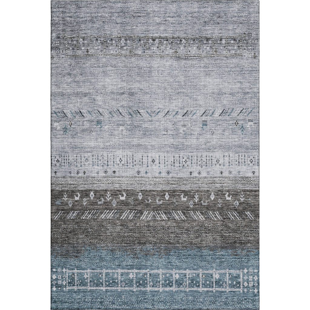 Piper Looms Mayfield Global AMF1147 Blue Machine Washable Area Rug main image