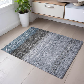 Piper Looms Mayfield Global AMF1147 Blue Machine Washable Area Rug Scatter Lifestyle Image Feature