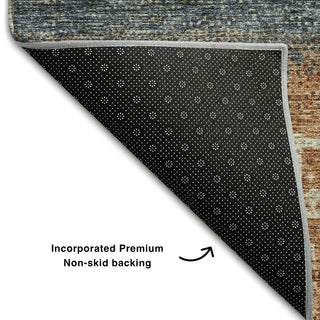 Piper Looms Mayfield Global AMF1147 Brown Machine Washable Area Rug Backing Image
