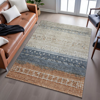 Piper Looms Mayfield Global AMF1147 Brown Machine Washable Area Rug Lifestyle Image Feature