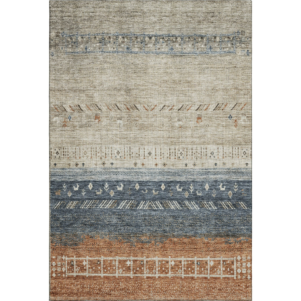 Piper Looms Mayfield Global AMF1147 Brown Machine Washable Area Rug main image