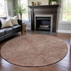 Piper Looms Mayfield Moroccan AMF1148 Pink Machine Washable Area Rug Round Lifestyle Image Feature