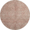 Piper Looms Mayfield Moroccan AMF1148 Pink Machine Washable Area Rug Round Main Image