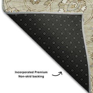 Piper Looms Mayfield Moroccan AMF1149 Beige Machine Washable Area Rug Backing Image