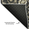 Piper Looms Mayfield Moroccan AMF1149 Black Machine Washable Area Rug Backing Image