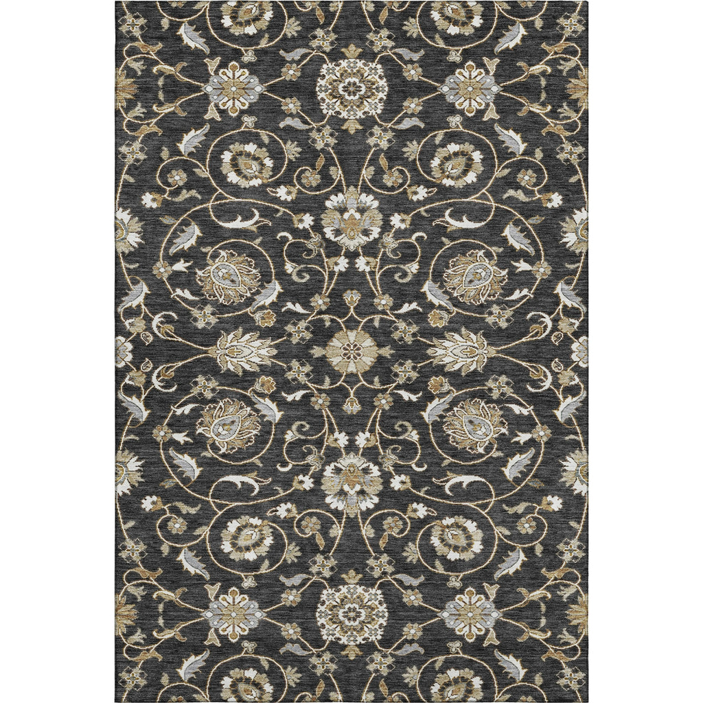 Piper Looms Mayfield Moroccan AMF1149 Black Machine Washable Area Rug main image