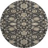 Piper Looms Mayfield Moroccan AMF1149 Black Machine Washable Area Rug Round Main Image