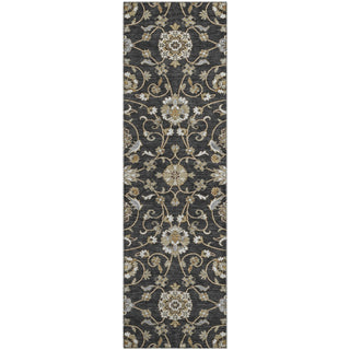Piper Looms Mayfield Moroccan AMF1149 Black Machine Washable Area Rug Runner Main Image