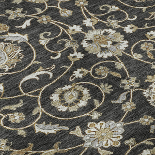Piper Looms Mayfield Moroccan AMF1149 Black Machine Washable Area Rug Swatch Image