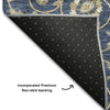 Piper Looms Mayfield Moroccan AMF1149 Navy Machine Washable Area Rug Backing Image