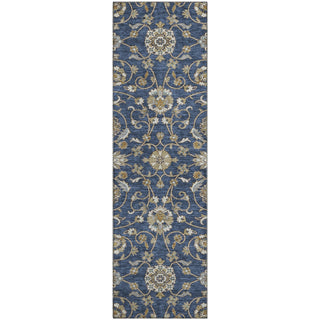 Piper Looms Mayfield Moroccan AMF1149 Navy Machine Washable Area Rug Runner Main Image